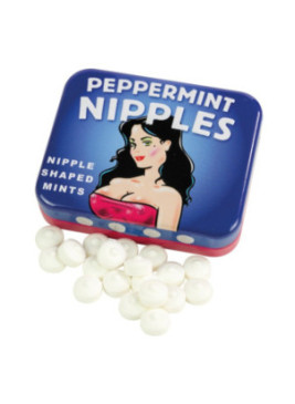 Boite de bonbons à la menthe en forme de seins, sans sucre - CC501081